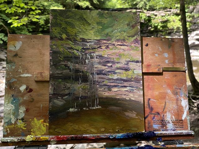 Takeyce’s painting of the waterfall