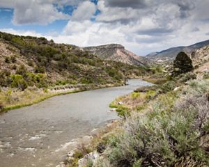 Stunning landscape view of Taos, New Mexico.