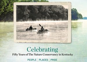 The cover page of TNC in Kentucky's 50th Anniversary celebration publication.