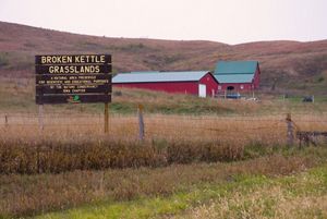 Preserve signage at Broken Kettle Grasslands Preserve.