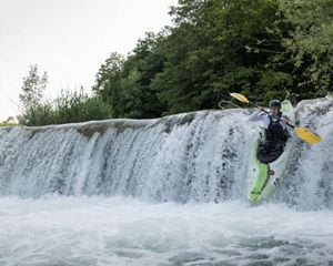 A kayaker dares the rapids of Croatia's newly-protected Mrežnica River