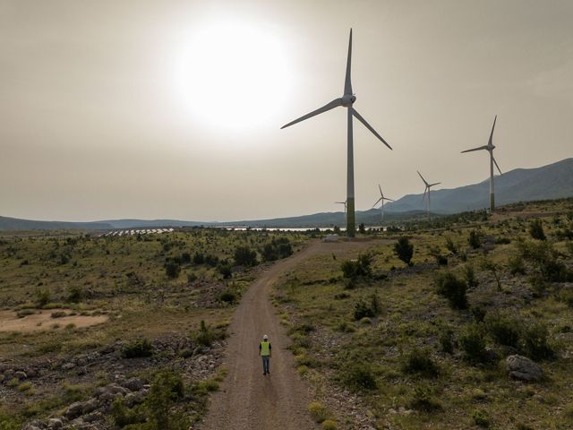 Wind turbines in Croatia