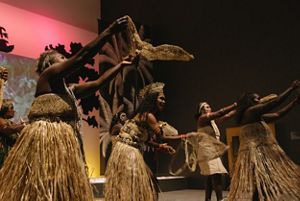 Women performing a cultural dance.