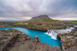 Waterfall in the Icelandic Highland