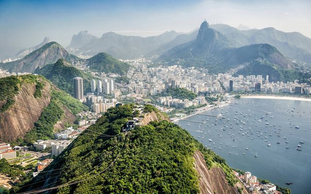 Vista aérea da cidade do Rio de Janeiro.