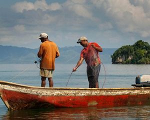 Fishers in Samaná Bay, Dominican Republic