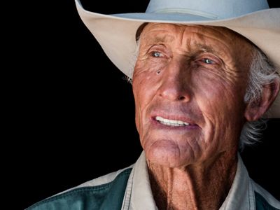 A portrait of Walter Glenn, who runs the Malpai Ranch