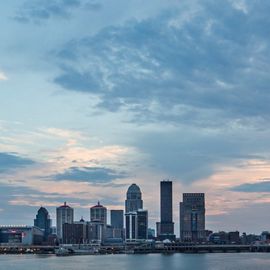 The Louisville skyline from the river.
