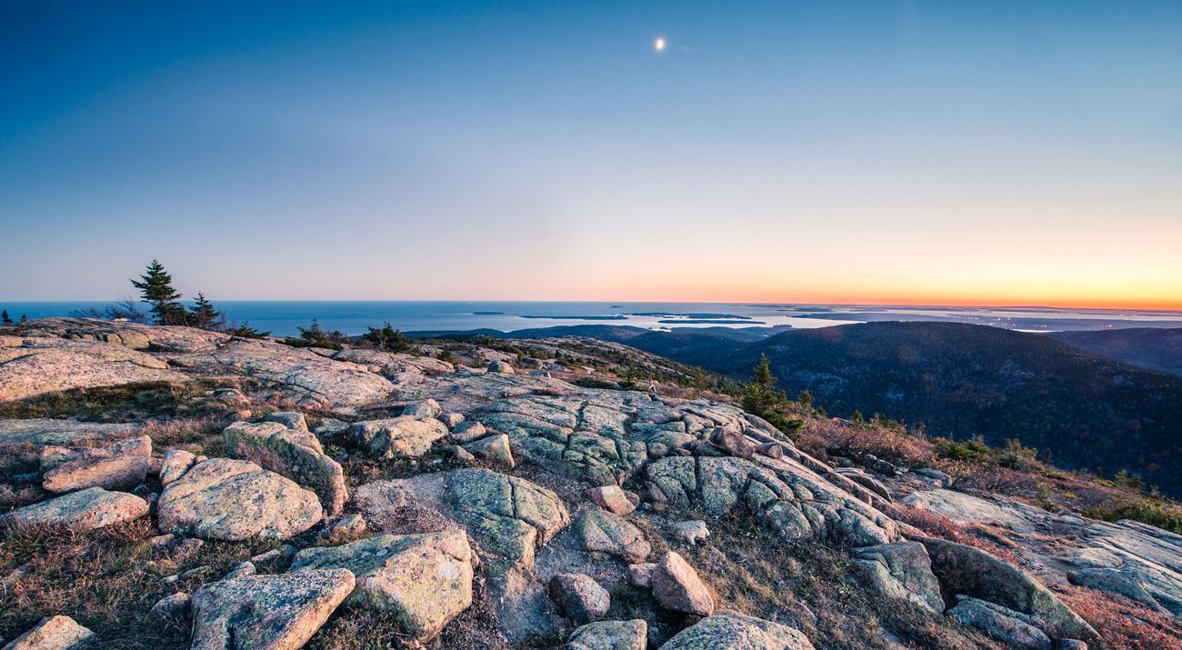 Sunset from the top of Cadillac Mountain