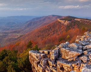 Mountain ridge line in fall.