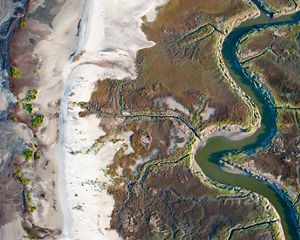 An aerial view of the Altamaha River in Georgia.