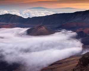 Crater at Haleakala National Park on Maui, Hawaii.