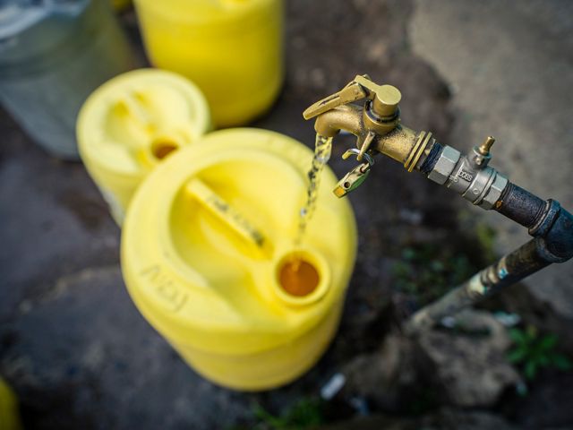 yellow water jug in Nairobi 