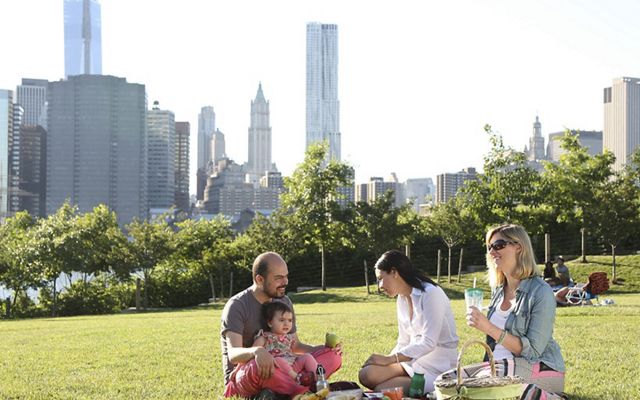 Brooklyn Bridge Park integrates nature into urban planning, providing nature's benefits to city dwellers.
