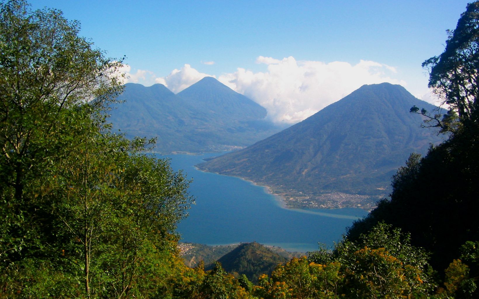 are ringed with volcanic mountains in the highlands of Guatemala, Central America. 