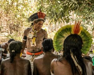 Indigenous People at the Kokraimoro village, Brazil