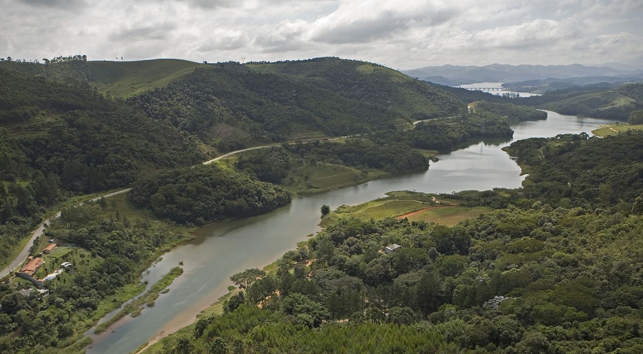 Brazil’s Atibaina Reservoir, part of the Cantareira system, which provides 50 percent of São Paulo’s drinking water.