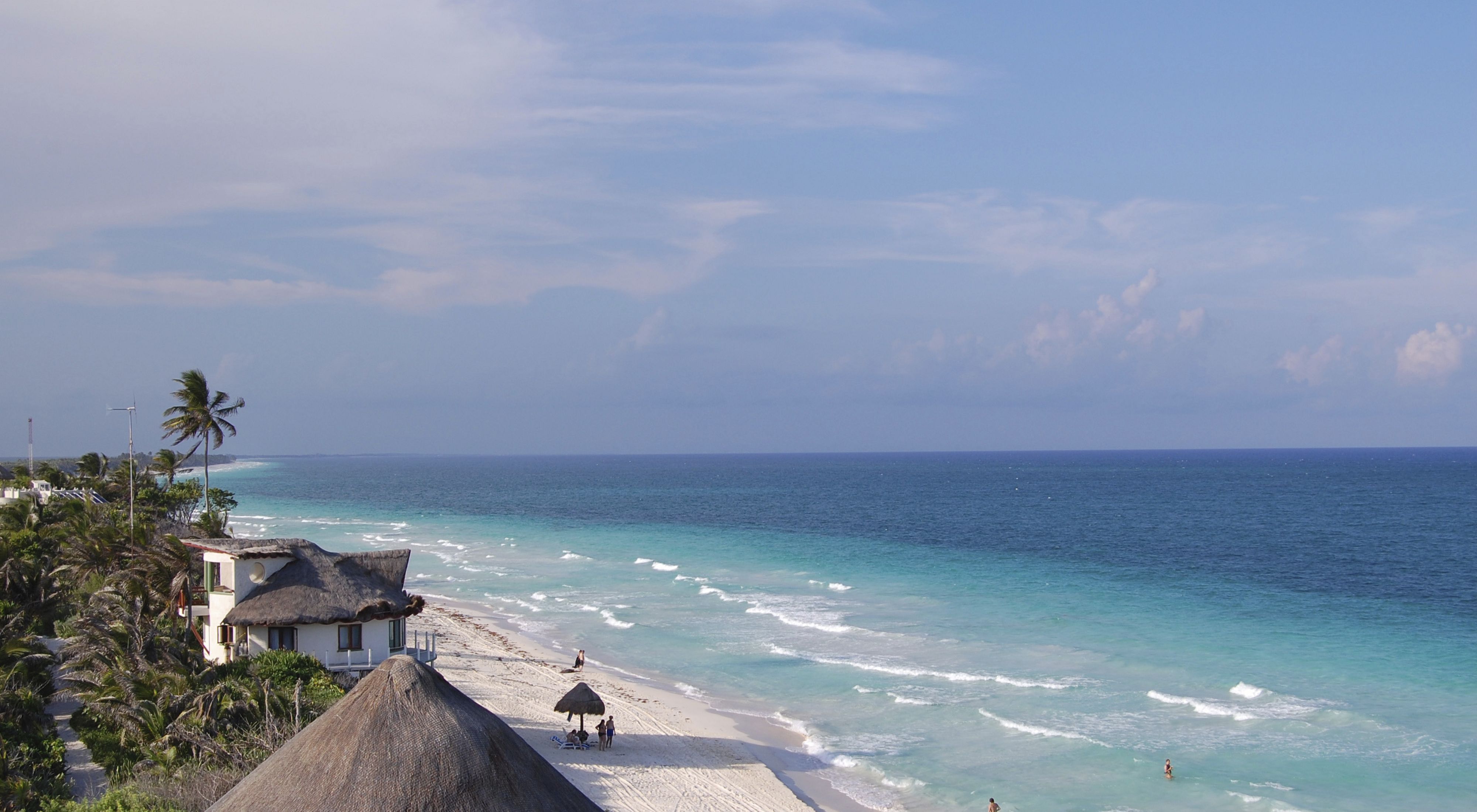 Along the Caribbean coast of Tulum just north of the Sian Ka’an Biosphere Reserve in Quintana Roo, Mexico.