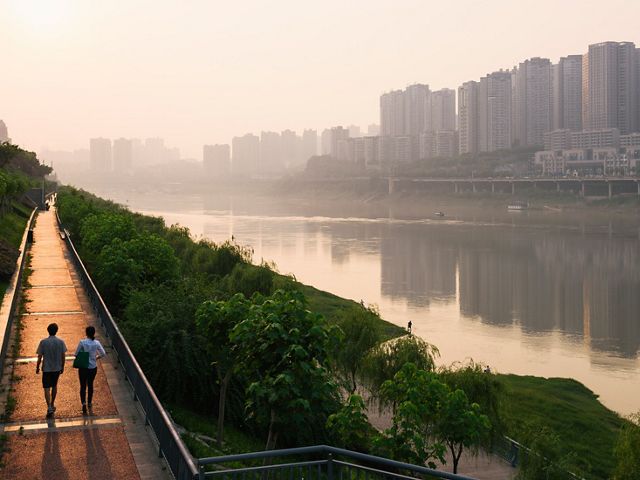 Walkway along the Yangtze River