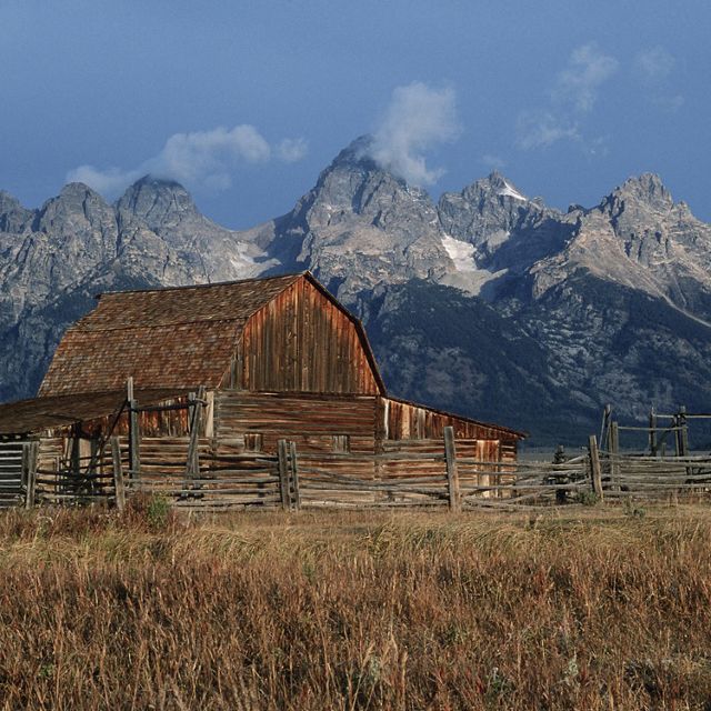 Historic barn near Grand Teton National Park, Wyoming.