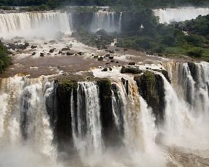 View of Iguaçu Waterfalls in Brazil