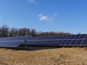 Solar panels located off Route 50 near Chesapeake College on the Eastern Shore of Maryland.