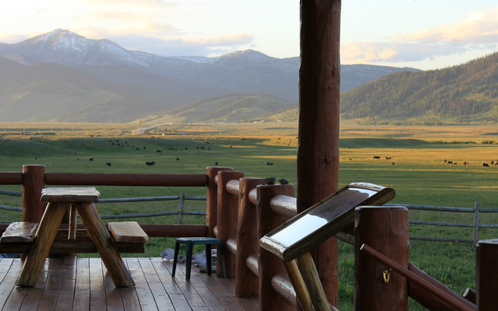 
                
                  Porch at Flat Ranch Visitors Center  
                  © The Nature Conservancy (Megan Grover-Cereda)
                
              