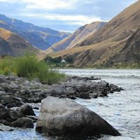 View of Hells Canyon from the river banks at the Garden Creek Preserve