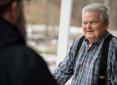Person smiles off camera.