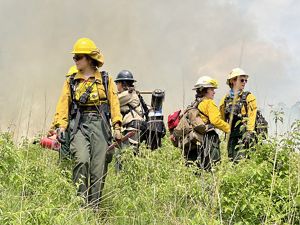 Academy participants conducting a prescribed fire.