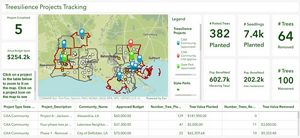 A screenshot reveals an information dashboard with a map, facts and numbers.