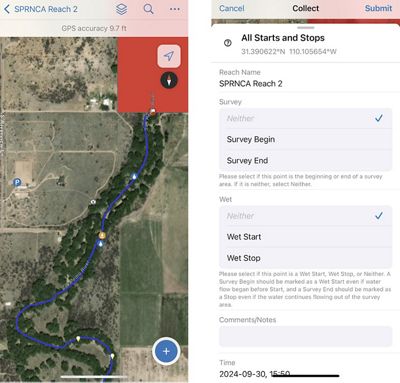 Tablet screenshots show how the data collection app displays information.