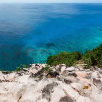 The overlook atop Aride Island Special Reserve is at the center of where millions of birds nest during nesting season, Seychelles. 