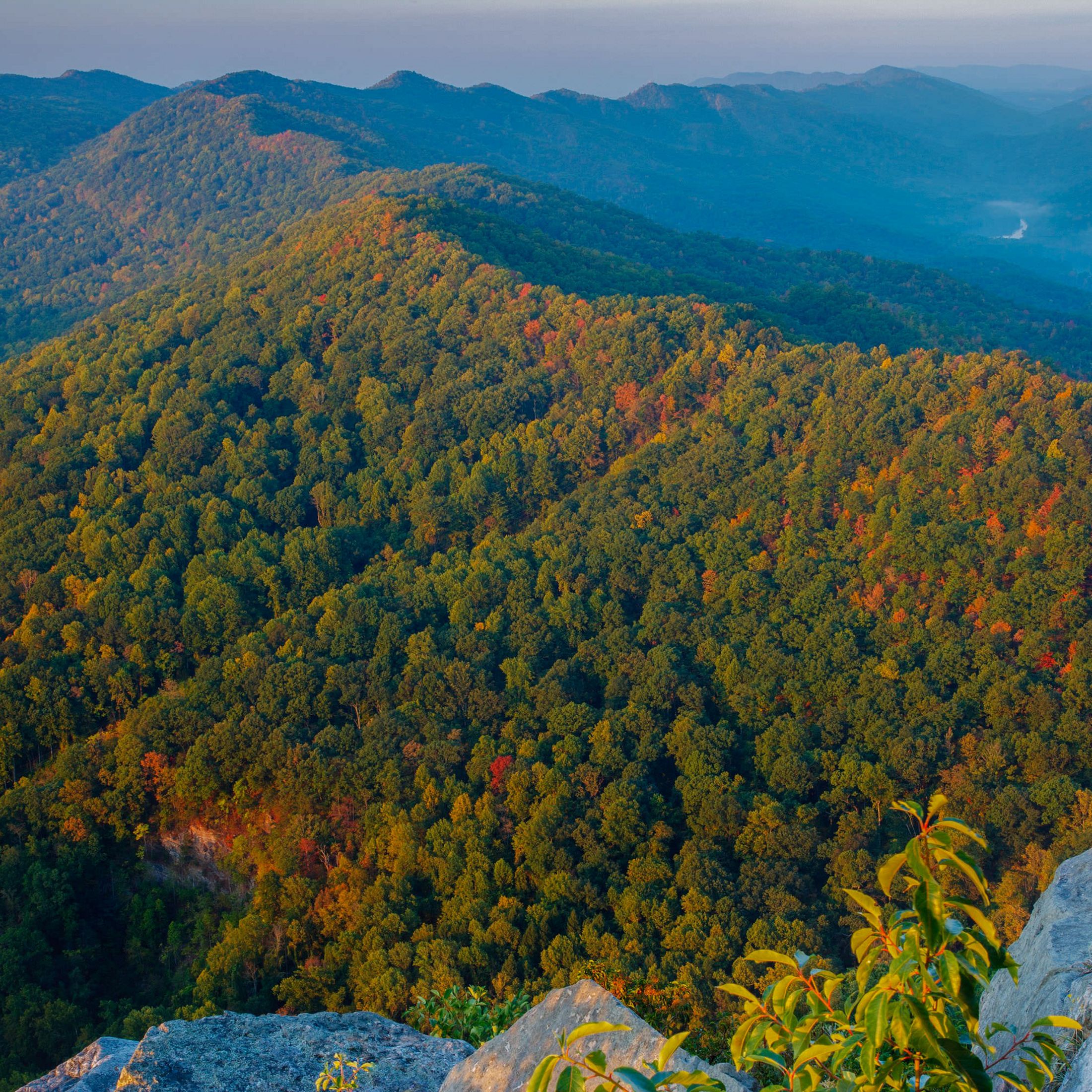 Photo of Ataya tract and Cumberland Mountains from Cumberland Gap National Historic Park, Tennessee, United States.