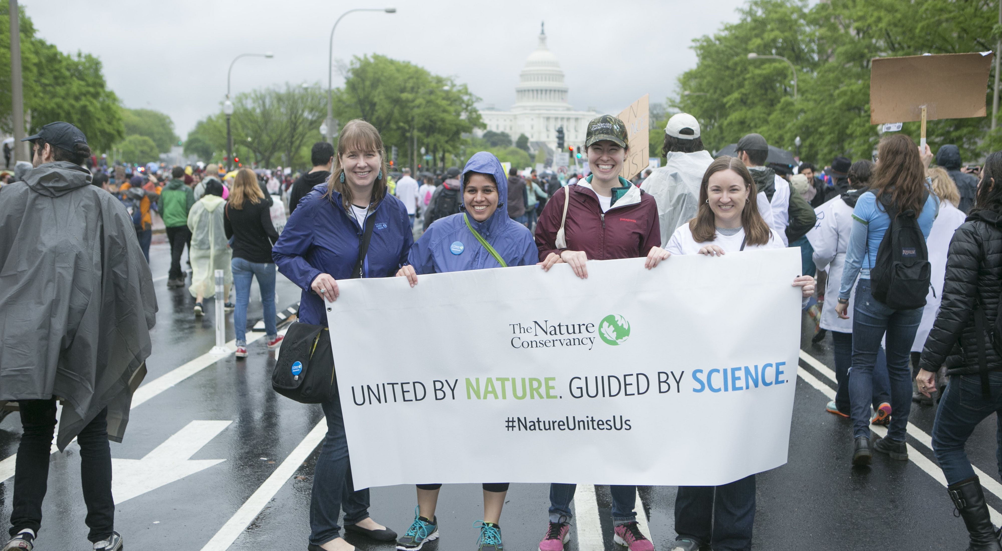 The Nature Conservancy participates in the Earth Day March for Science on the National Mall in Washington, DC, April 22, 2017.