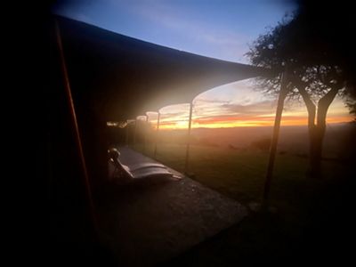 Sunrise on the Loisaba tented camp.