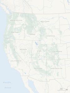 Western state drought map