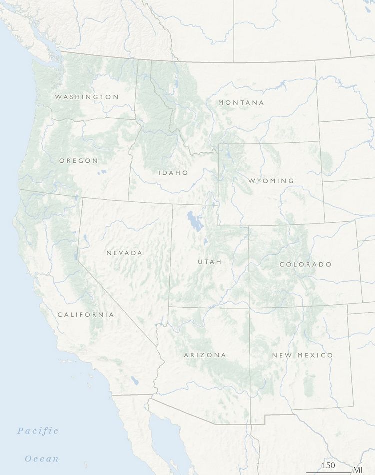 Western state drought map