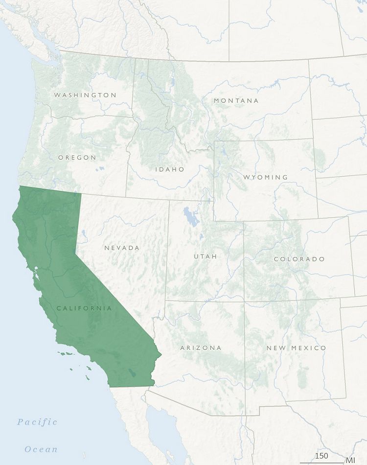 Western state drought map