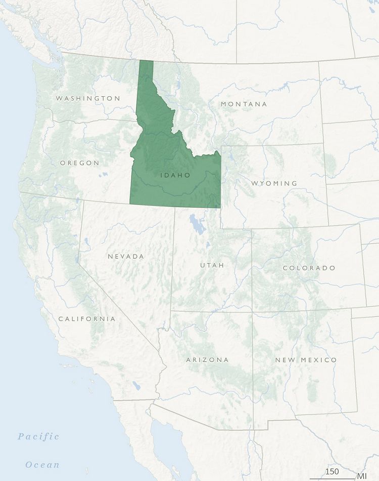 Western state drought map