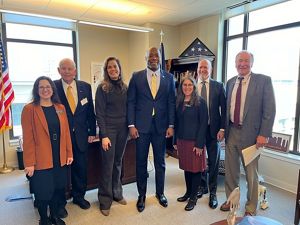 TNC VA staff members and trustees with Senator Aaron Rouse.