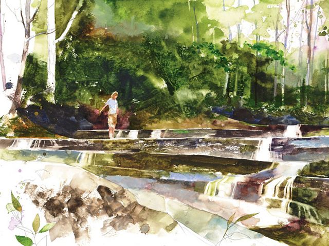 Walls of Jericho in watercolor by Stan Fellows