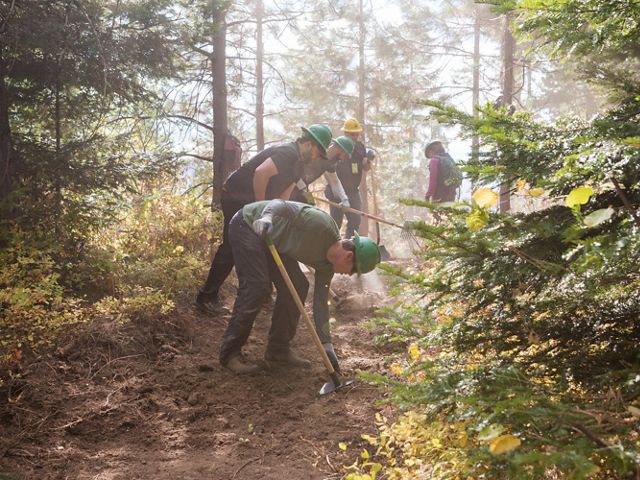 we built 2 miles of new trail on Roslyn Ridge! These REI volunteers sure know how to get things done!  
