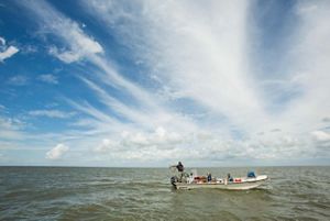 a boat in the water.