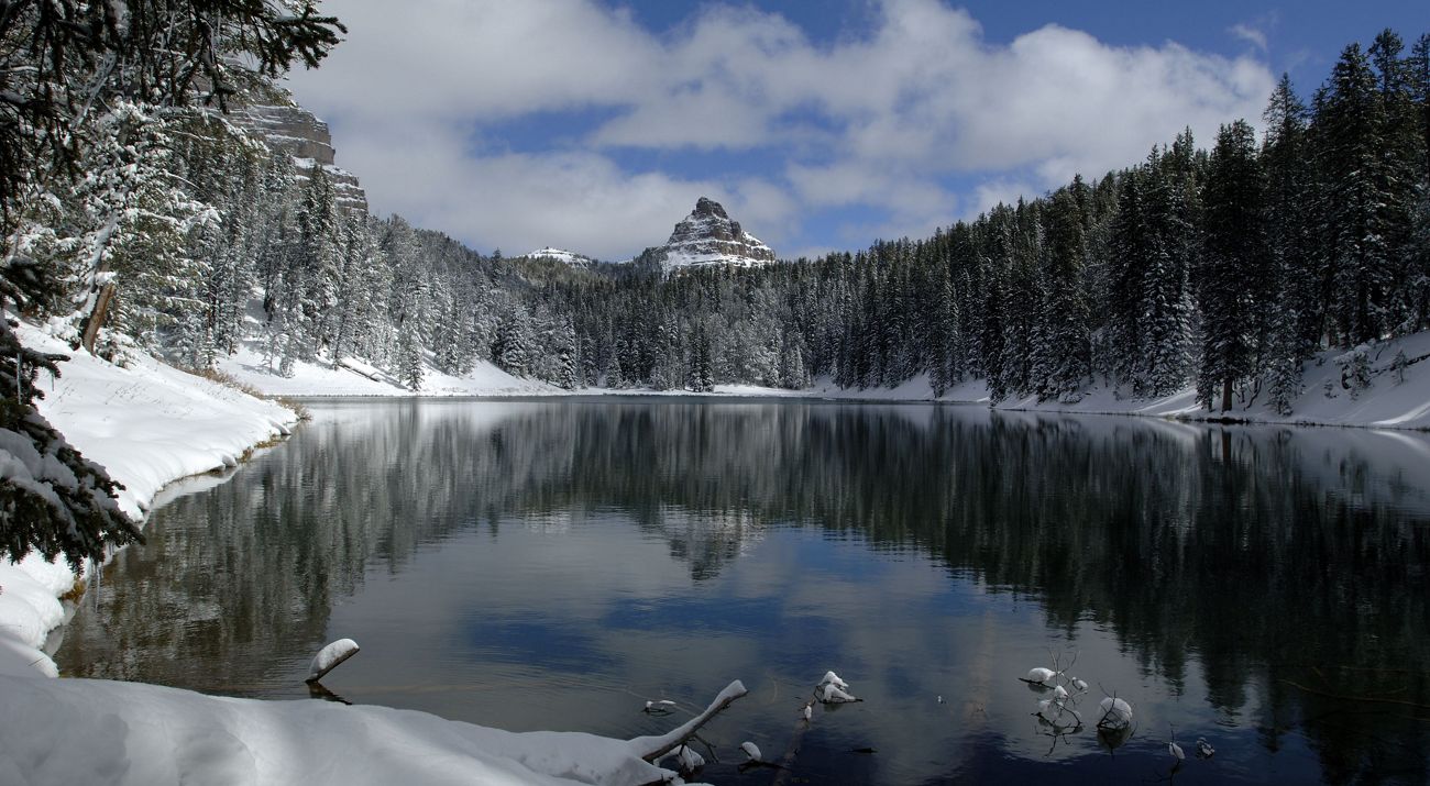 Wind River Lake in Winter