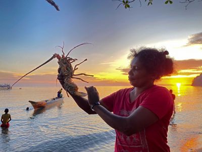 Lobster salah satu hasil tangkapan buka sasi.