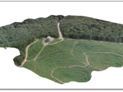 Processed drone image data in three-dimensional view.