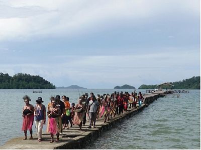 The flute tambourine art welcomed the YKAN team and me when we arrived in Kampung Kapatcol in March 2022.