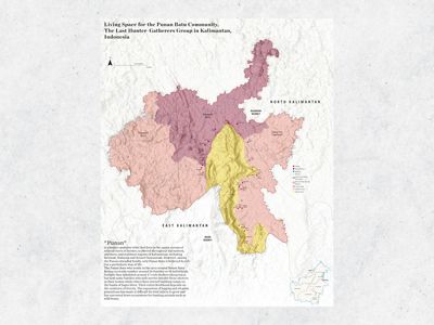Peta ruang hidup masyarakat Punan Batu Benau-Sajau.