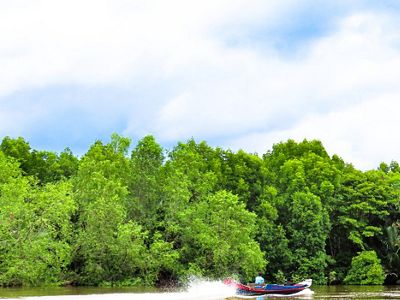 Kondisi geografis di pesisir OKI dilalui oleh sungai besar maupun kanal sungai yang bercabang. Jarang ada jalan setapak maupun jembatan yang menghubungkan satu dusun dengan dusun lainnya. Oleh karena itu, transportasi yang paling sering digunakan adalah perahu atau pun speedboat, sambil menyusuri hutan mangrove.